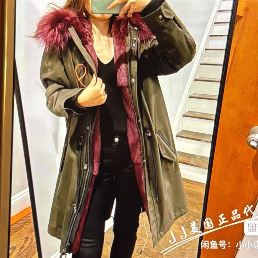 Authentic luxury Mackage real fur coat